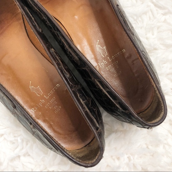 Ralph Lauren Vintage Crocodile Leather Loafers - Picture 3 of 8